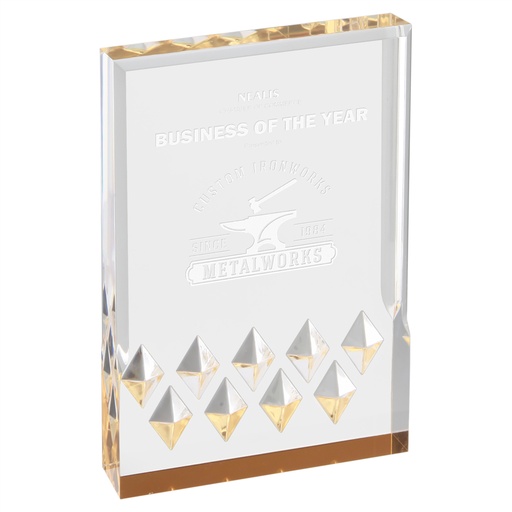 [MR53G] 6" x 8" Gold Diamond Mirage Acrylic