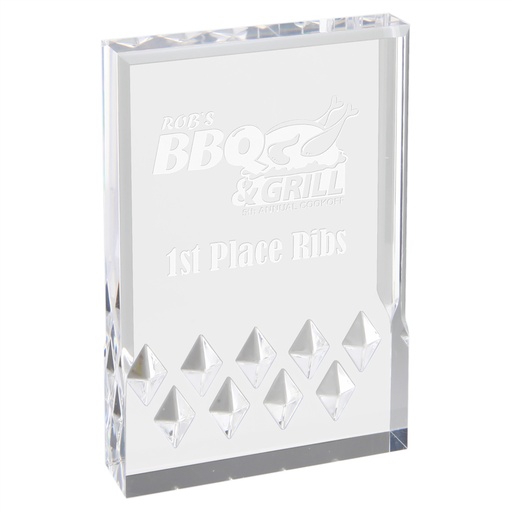 [MR53S] 6" x 8" Silver Diamond Mirage Acrylic