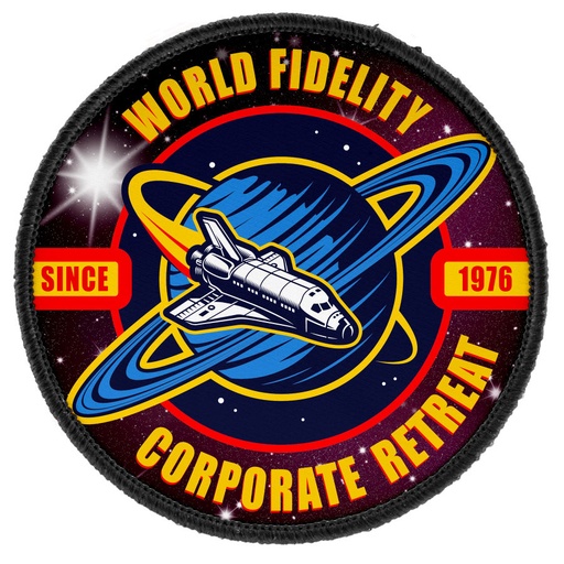 [SBL235] 3" Round Sublimatable Patch with Adhesive & Black Border