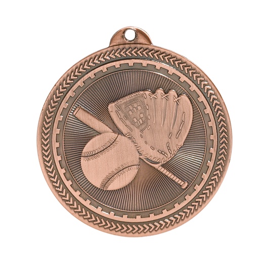 [BL202B] 2" Antique Bronze Baseball/Softball Laserable BriteLazer Medal