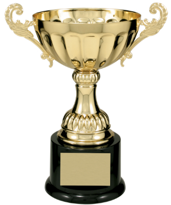 [CMC103G] 8 1/2" Gold Completed Metal Cup Trophy on Plastic Base