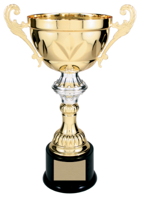 [CMC205G] 14 1/2" Gold Completed Metal Cup Trophy on Plastic Base