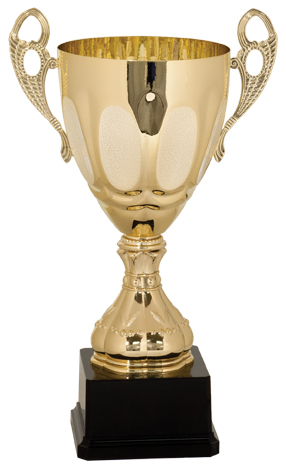 [CMC703G] 14" Gold Completed Metal Cup Trophy on Plastic Base