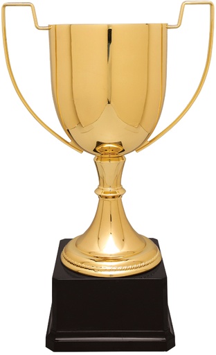 [CZC703G] 13" Gold Completed Zinc Cup Trophy on Plastic Base