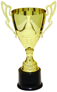 [CMC320G] 12" Gold Completed Metal Cup Trophy on Plastic Base