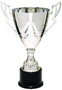 [CMC321S] 15" Silver Completed Metal Cup Trophy on Plastic Base