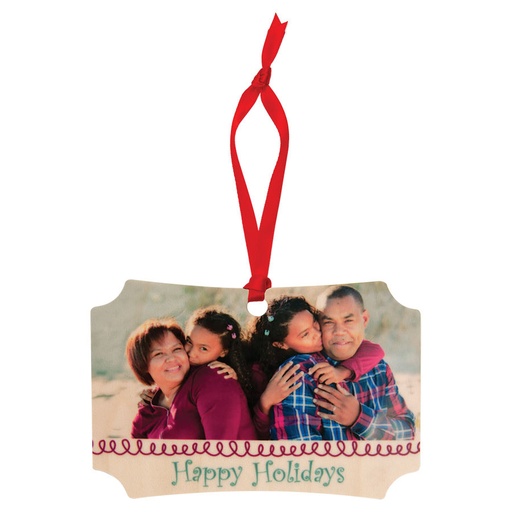 [UN4797] 4" x 2.75" Berlin Matte Maple Unisub Sublimatable Ornament