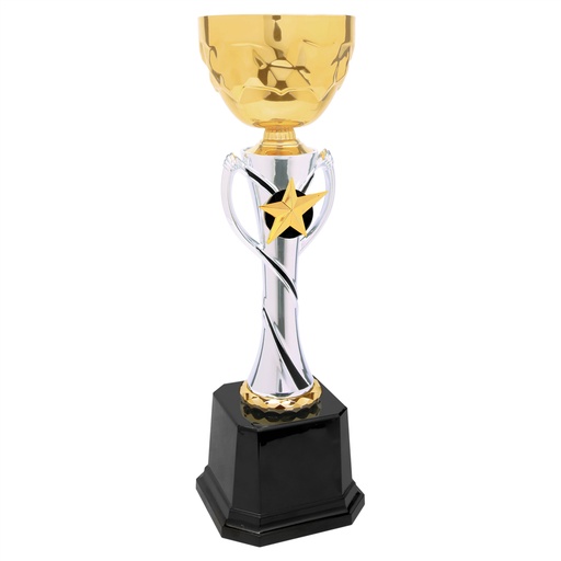 [CMC332] 12 3/4" Silver/Gold Completed Metal Cup Trophy