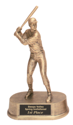 [JDS11] 9" Antique Gold Male Baseball Resin