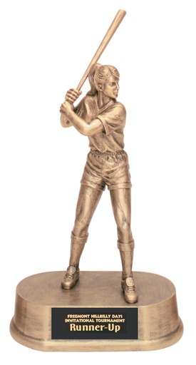 [JDS12] 9 1/4" Antique Gold Female Softball Resin