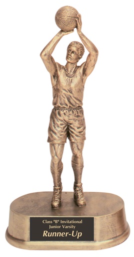 [JDS15] 9 1/2" Antique Gold Male Basketball Resin
