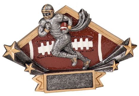[DSR14] 6 1/4" x 4 1/4" Male Football Diamond Star Resin