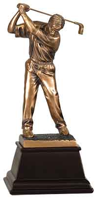 [GSN24] 13 1/4" Bronze Male Golf Resin Award