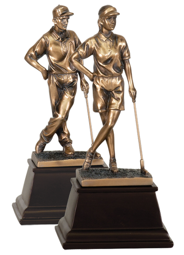 [GSN31] 13" Bronze Female Golf Resin Award