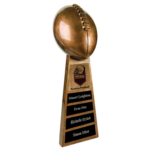 [FTB102] 15" Antique Gold Football Resin