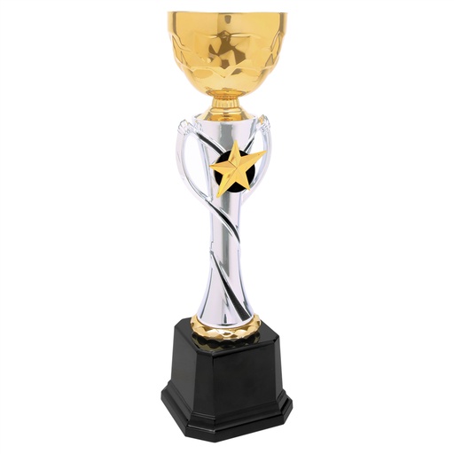 [CMC331] 12 1/4" Silver/Gold Completed Metal Cup Trophy