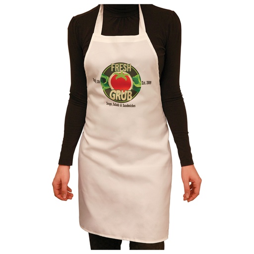 [SBL030] 28" x 31 1/2" White Sublimatable Apron