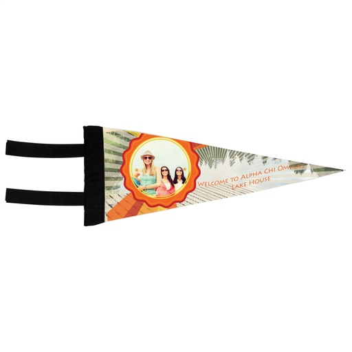 [SBL050] 5" x 12" White Sublimatable Pennant