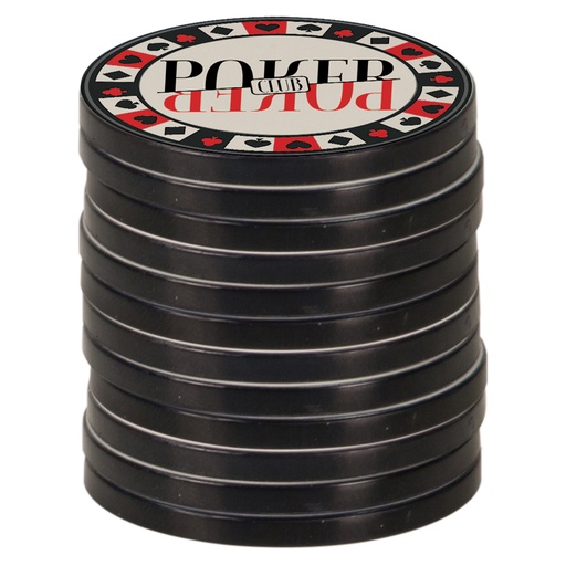 [SBL079] 1 1/2" White Sublimatable Poker Chip with Black Edge