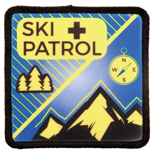 [SBL231] 2 1/2" x 2 1/2" Square Sublimatable Patch with Adhesive & Black Border