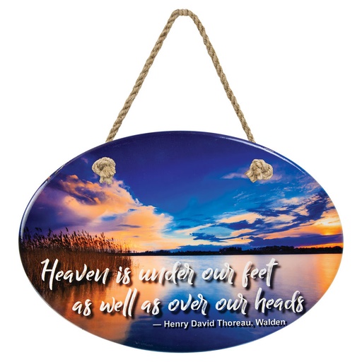 [SBL278] 8 3/4" x 6" Sublimatable Oval Ceramic Wall Decor with String