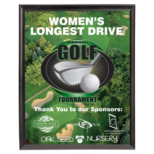 [UN1001] 6" x 8" Unisub Sublimatable Plaque with Black Edge