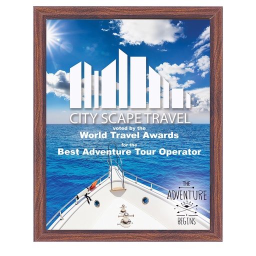 [UN1005] 6" x 8" Unisub Sublimatable Plaque with Cherry Edge