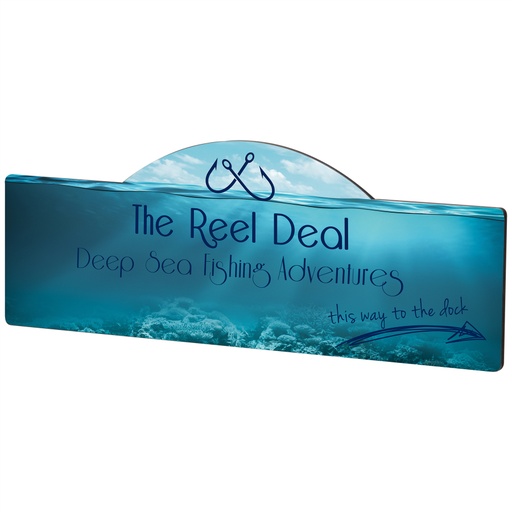[UN5820] 15.5" x 5.7" Display Shape Unisub Signs of Life Hardboard Sign