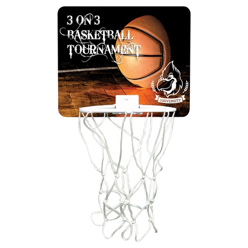 [UN5548] 7.5" x 9" Gloss White Unisub Sublimatable Mini Basketball Hoop