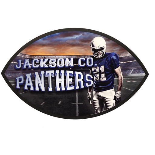 [UN5757] 6" x 10" Unisub Sublimatable Football Plaque with Black Edge