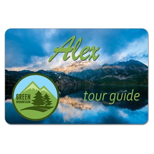 [UN4470] 3" x 2" Matte White Unisub Aluminum Name Badge with Radius Corners