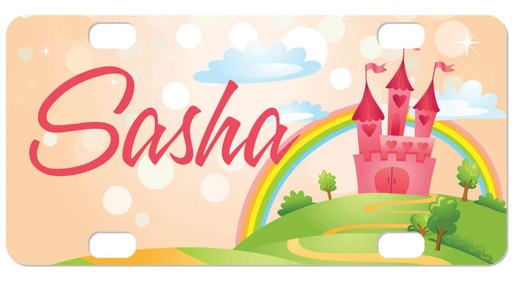 [UN4565] 5.88" x 2.94" Gloss White Sublimatable Unisub Aluminum Mini License Plate