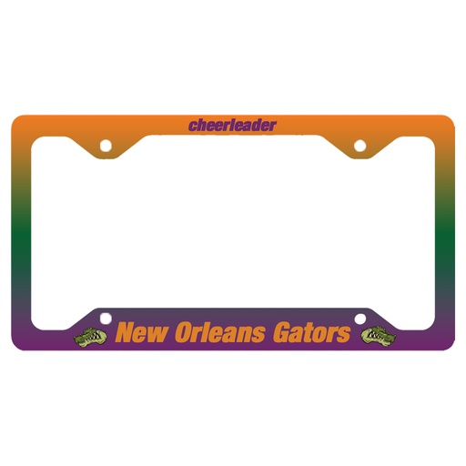 [UN4568] 12.25" x 6.50" Gloss White Sublimatable Unisub Aluminum License Plate Frame
