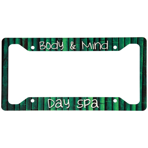 [UN4566] 12.25" x 6.5" Gloss White Sublimatable Unisub Aluminum License Plate Frame