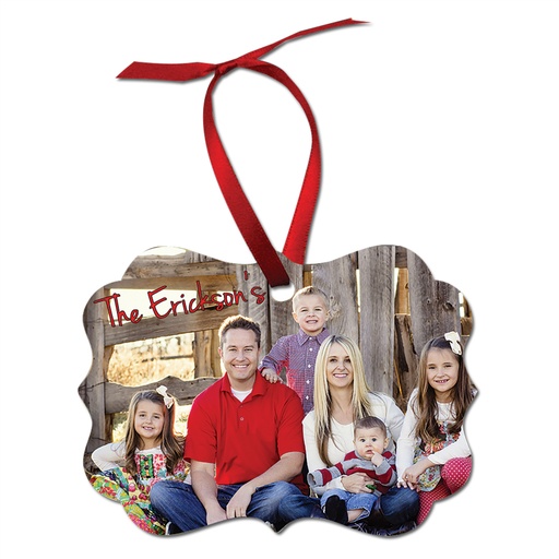 [UN4598] 3.95" x 2.76" Semi-Gloss White Unisub Aluminum Benelux Ornament, 1-Sided