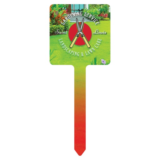[UN4773] 4" x 10" Gloss White Unisub Square Yard Sign