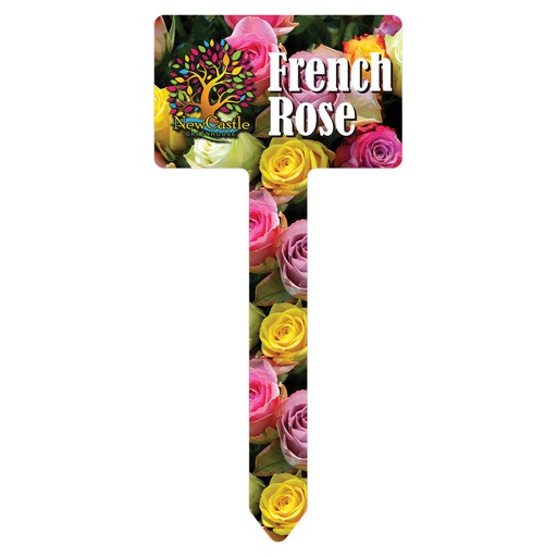 [UN4767] 3.25" x 7" Gloss White Unisub Rectangle Garden Stake