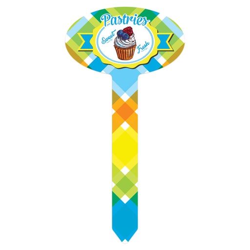 [UN4768] 3.5" x 7" Gloss White Unisub Oval Garden Stake