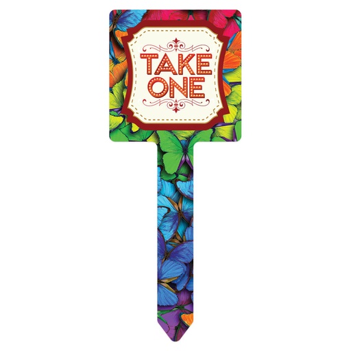 [UN4769] 2.75" x 7" Gloss White Unisub Square Garden Stake