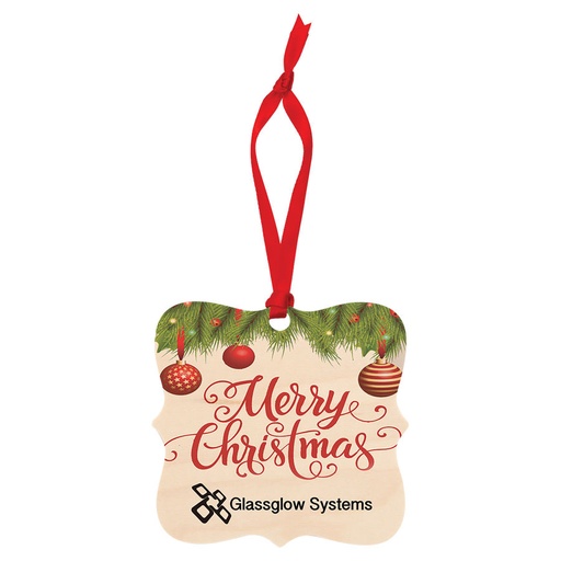 [UN4798] 3" x 3" Prague Matte Maple Unisub Sublimatable Ornament