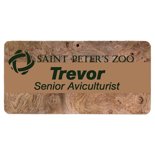 [UV103] 3" x 1 1/2" White Sublimatable UVSub Aluminum Name Badge with Radius Corners