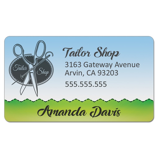 [UV105] 3 1/2" x 2" White Sublimatable UVSub Aluminum Business Card with Radius Corners