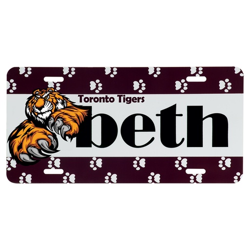 [UV210] 12" x 6" x .025" White Sublimatable UVSub Aluminum License Plate with 4 Holes