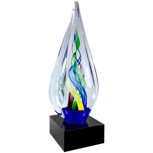 [AGS62] 10 3/4" Infinity Twist Glass with Black Base