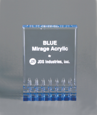 [MR32BU] 4 1/4" x 6" Blue Mirage Acrylic