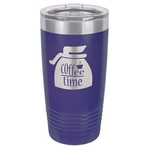 [LTM7209] Polar Camel 20 oz. Purple Ringneck Vacuum Insulated Tumbler w/Clear Lid