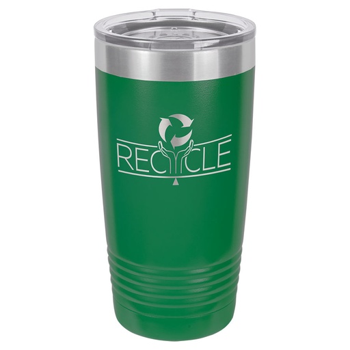 [LTM7215] Polar Camel 20 oz. Green Ringneck Vacuum Insulated Tumbler w/Clear Lid
