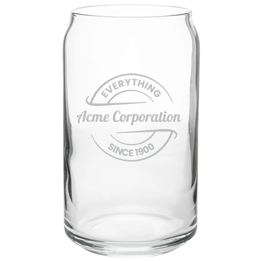 [GLS-5534616] Deep Etched or Lasered 16 oz Can Glass