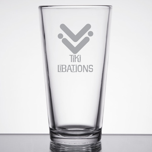 [GLS-L15385] Libbey Restaurant Basics 16 oz. Rim Tempered Tall Mixing Glass / Pint Glass