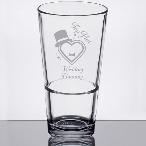 [GLS-L15730] Libbey Restaurant Basics 17.25 oz. Rim Tempered Stackable Mixing Glass